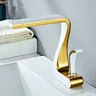 Robinet mitigeur de salle de bains de luxe en or blanc – vue 3