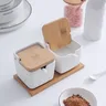 Ensemble de Récipients de Stockage en Porcelaine avec… – vue 3