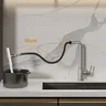 Robinet de cuisine en laiton et métal gris – vue 4
