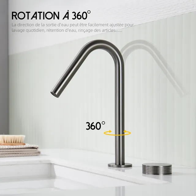 Robinet de lavabo en métal – vue 6