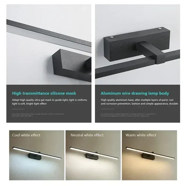 DINDALLED salle de bain moderne LED miroir lumière… – vue 5