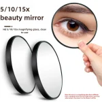 Miroir grossissant à ventouse Mini 9cm 5x/10x/15x, miroir de maquillage Compact, voyage à main, petits miroirs de vanité de poche, loupe de maquillage