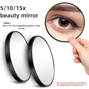 Miroir grossissant à ventouse Mini 9cm 5x/10x/15x, miroir de maquillage Compact, voyage à main, petits miroirs de vanité de poche, loupe de maquillage