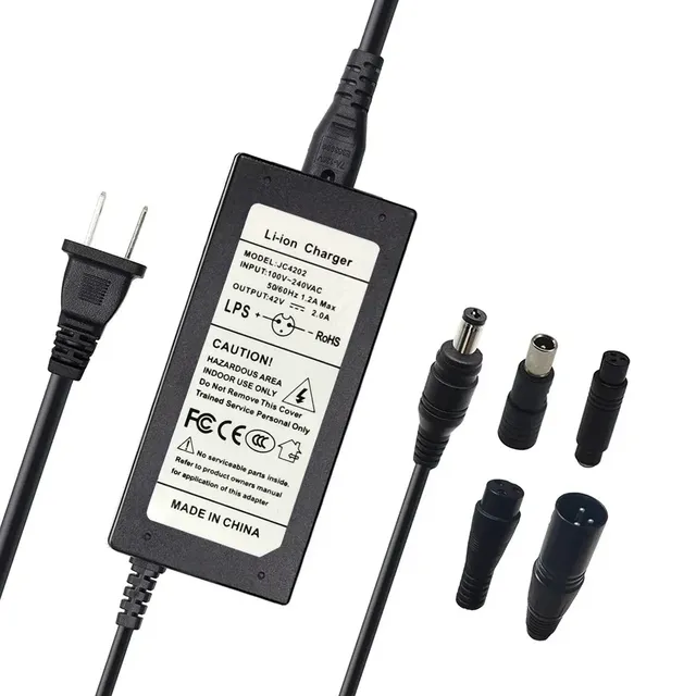 Chargeur 42V 2A avec 5 connecteurs interchangeables – vue 5
