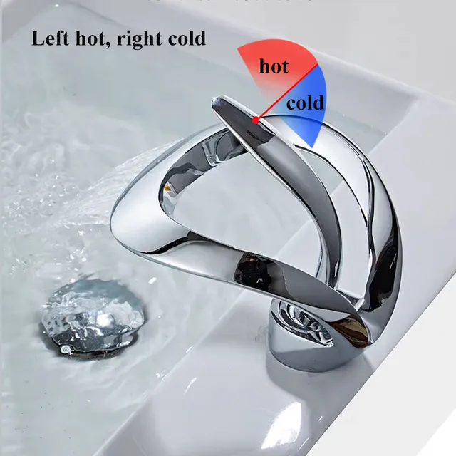Robinet de lavabo de salle de bains créatif cascade… – vue 3