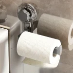 Porte-papier hygiénique mural avec ventouse – Installation auto-adhésive sans perçage, rouleau de mouchoirs polyvalent