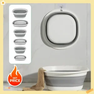 Nouveau Lavabo pliant en plastique pour le bain du linge adultes bébés et évier Portable lavage pliable