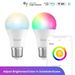SONOFF – ampoule connectée WiFi B02/B05-BL, E26/E27, pour maison connectée, lampe à intensité variable, télécommande Via l&rsquo;application Ewelink, pour Alexa Google Home