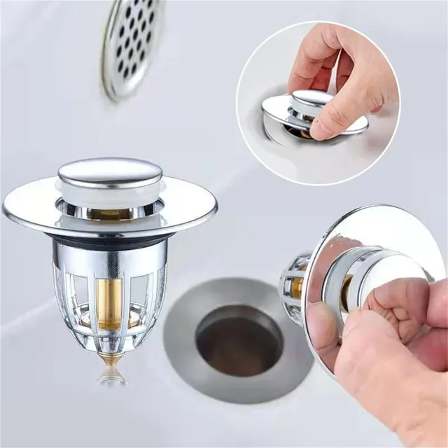Bonde lavabo vidange évier clicclac chromée miroir plat… – vue 3