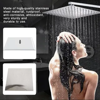 Pommeau de douche carré en acier inoxydable