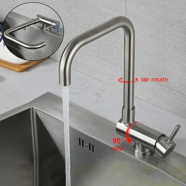 Robinet de cuisine pliant en acier inoxydable – vue 2