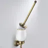 Porte brosse mural laiton massif bronze antique support… – vue 5