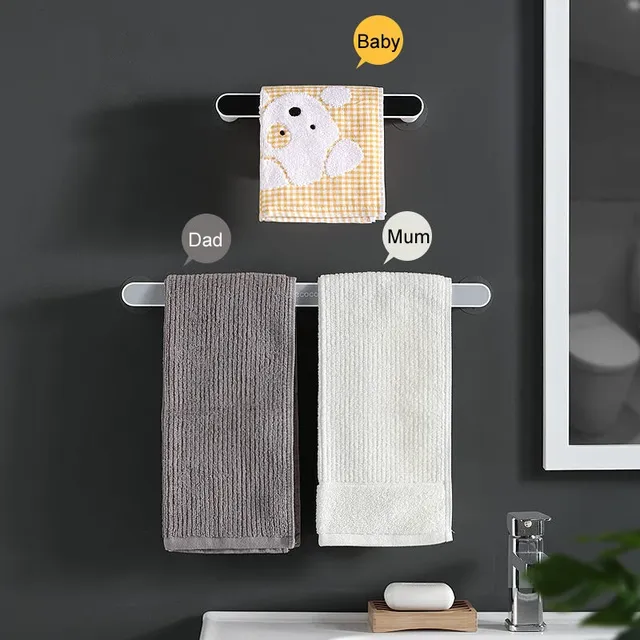 Porte serviettes mural auto adhésif sans perçage… – vue 2