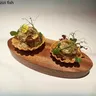 Assiette ovale en bois de noyer Dim Sum – vue 2