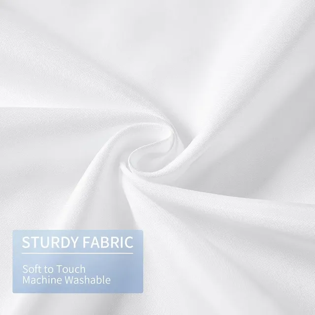 Rideau de bain blanc en polyester imperméable – vue 3