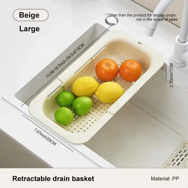 Panier rétractable extensible évier réglable perforé… – vue 6