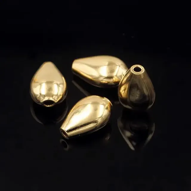 Perles ovales en or 14 carats – vue 3