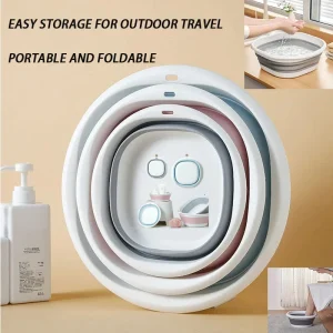 Lavabo Pliant Portable, Bassin à Pieds, Bassin à Légumes, Grande Capacité, Voyage en Plein Air, Facile à PRKitchen HO