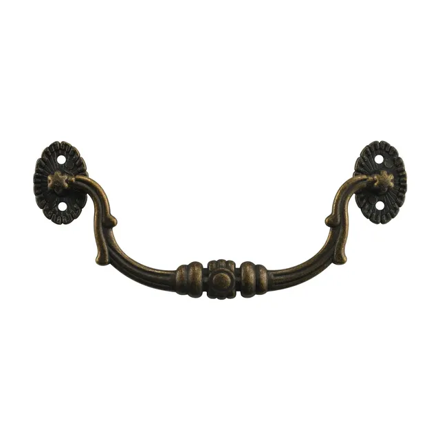 Poignée tiroir commode meuble métal vintage baroque doré… – vue 5