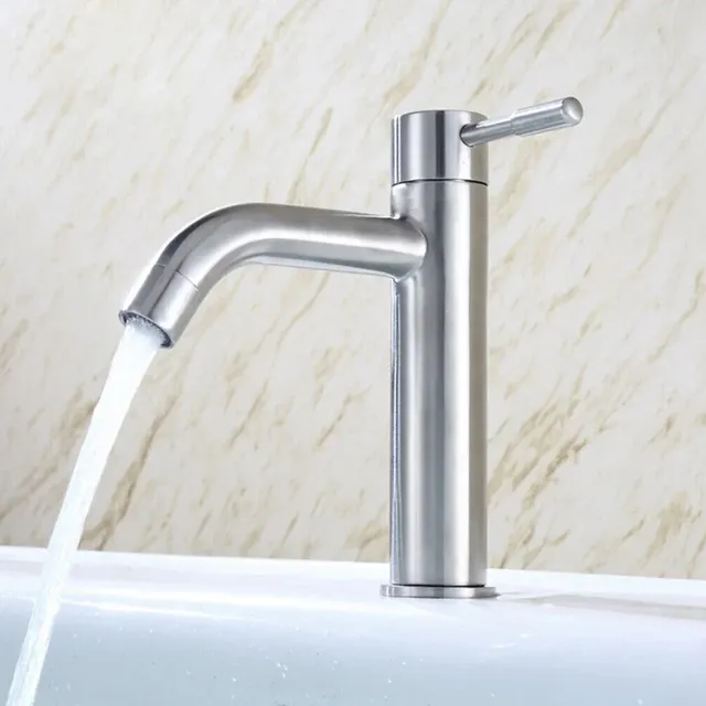 Robinet lavabo monocommande mitigeur acier inoxydable… – vue 5