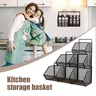 Panier mural fil métal noir industriel trois… – vue 2