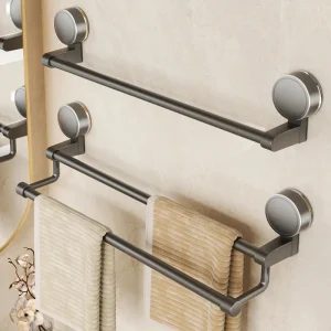 Porte-serviettes mural pour salle de bain, porte-serviettes, support de cuisine, ventouse, support de rangement pour salle de bain, organisateur d&rsquo;accessoires sans perceuse