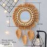 Miroir mural rond macramé tissé main bohème folklorique… – vue 5