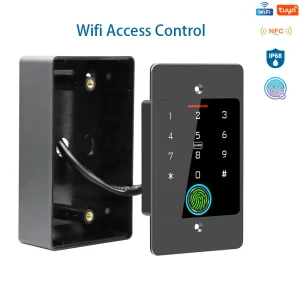 HF5 Tuya Wifi clavier de contrôle d’accès par empreinte digitale autonome rétro-éclairage étanche installation intégrée lecteur d’ouvre-porte HF5 Tuya Wifi clavier de contrôle d’accès par empreinte digitale autonome rétro-éclairage étanche installation intégrée lecteur d’ouvre-porte