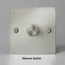 Variateur rotatif mural bouton moleté laiton brossé doré… – vue 4
