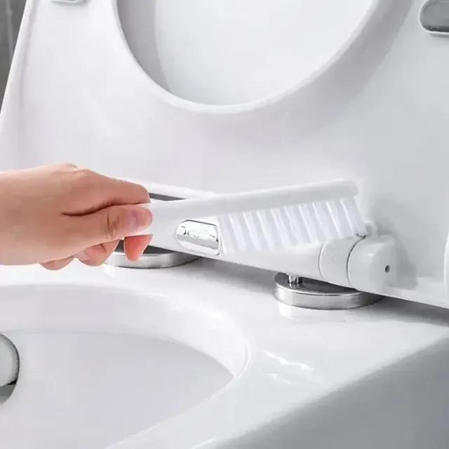 Brosse toilette murale plastique gris mat manche long… – vue 5