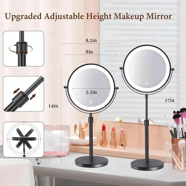 Miroir de courtoisie LED 3 couleurs LED avec hauteur… – vue 5