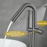 Robinet baignoire autoportant pied noir mat laiton… – vue 6
