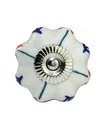 Lot douze boutons céramique glaçurée forme fleur… – vue 6