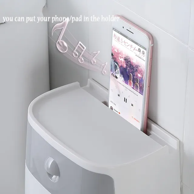 Distributeur mural papier toilette fermé plastique blanc… – vue 3