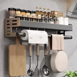 Étagère murale cuisine multifonctionnelle support épices condiments…