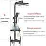 Colonne douche murale thermostatique noir mat or… – vue 2