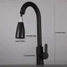 Robinet de cuisine extractible en acier inoxydable avec… – vue 6