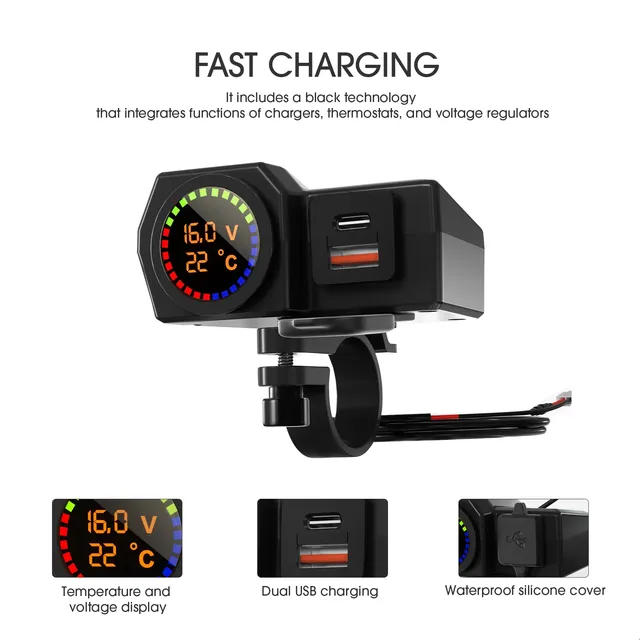 Chargeur de moto QC3.0 – vue 5