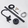 Mitigeur baignoire sur pied monocommande noir mat laiton… – vue 6