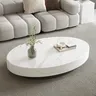 Table basse ovale minimaliste neutre luxe…