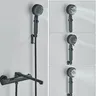 Robinet douche thermostatique mural noir mat inoxydable… – vue 4