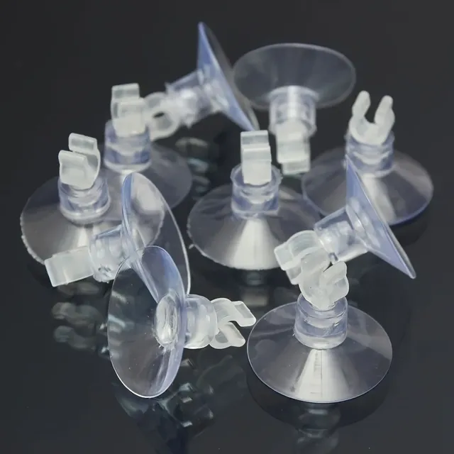 Lot dix ventouses silicone transparentes souples clips… – vue 6