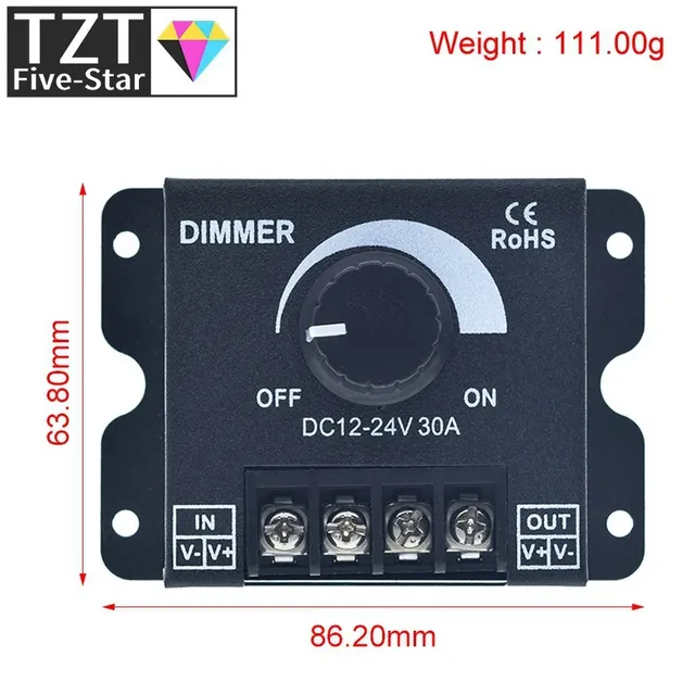 DC 12 V 24 V LED variateur 30A 360 W régulateur de… – vue 2