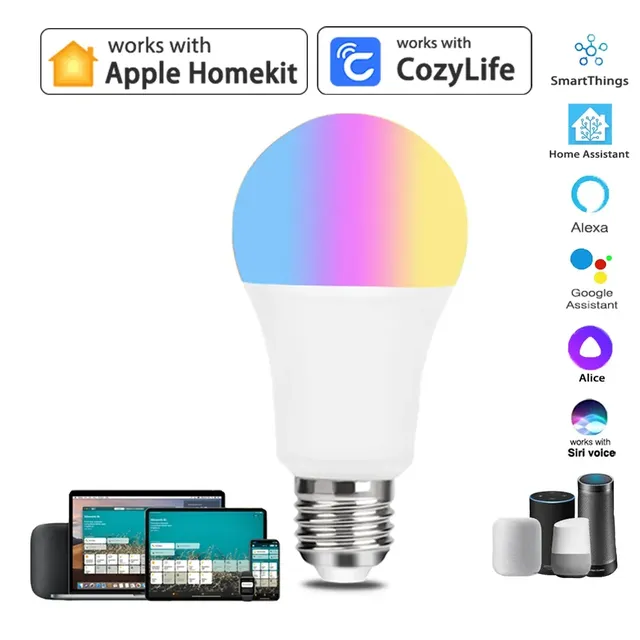 9W WiFi Homekit lampe E27 LED RGB lampe Siri contrôle… – vue 2