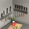 Barre porte couteaux magnétique murale gris mat… – vue 2