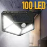 1/2/4/6 pièces 100 mur LED lumières lampe solaire… – vue 3