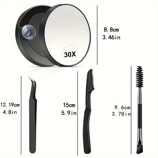 Miroir grossissant 30X rond compact fixation ventouse… – vue 6