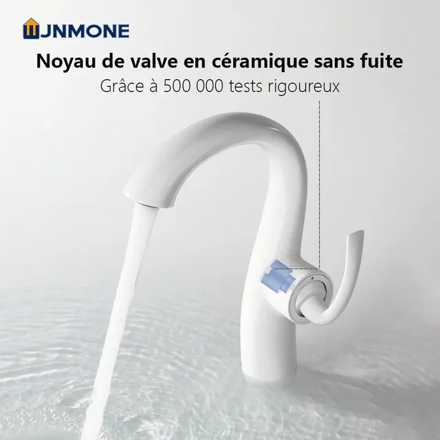 Robinet de lavabo de salle de bains en laiton massif… – vue 3