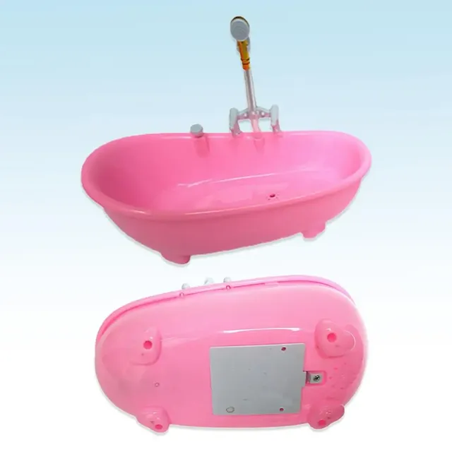Baignoire poupée électrique plastique rose blanche… – vue 6