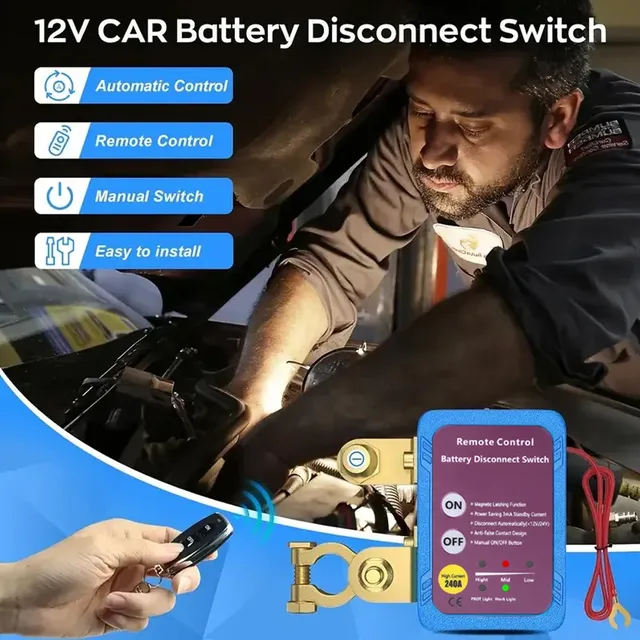 Interrupteur déconnexion batterie 12V 240A télécommande… – vue 6